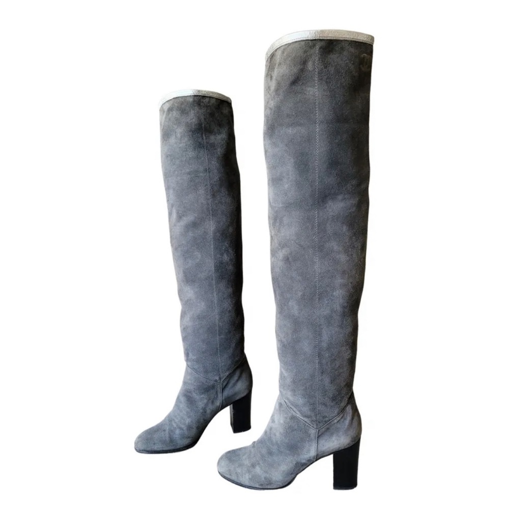 Chanel suede boots